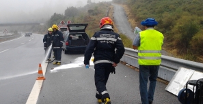 Veículo ligeiro incendiou-se na auto-estrada